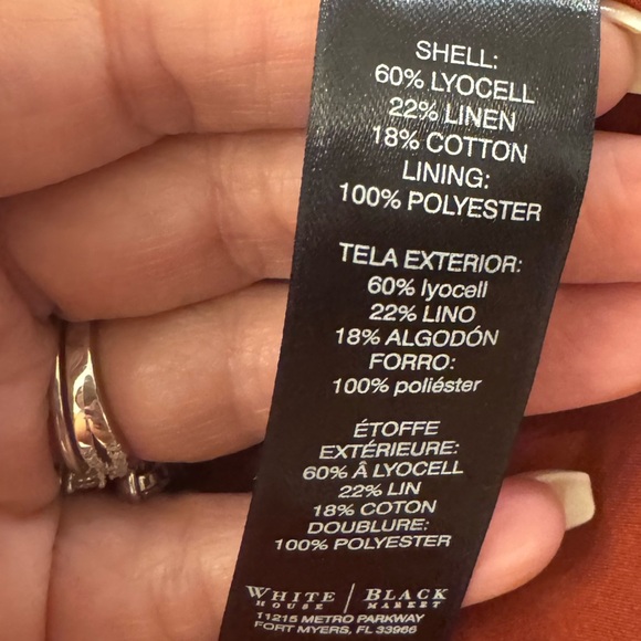 WHBM Blazer Dark Orange Red Jacket Coat 4 - Picture 15 of 16